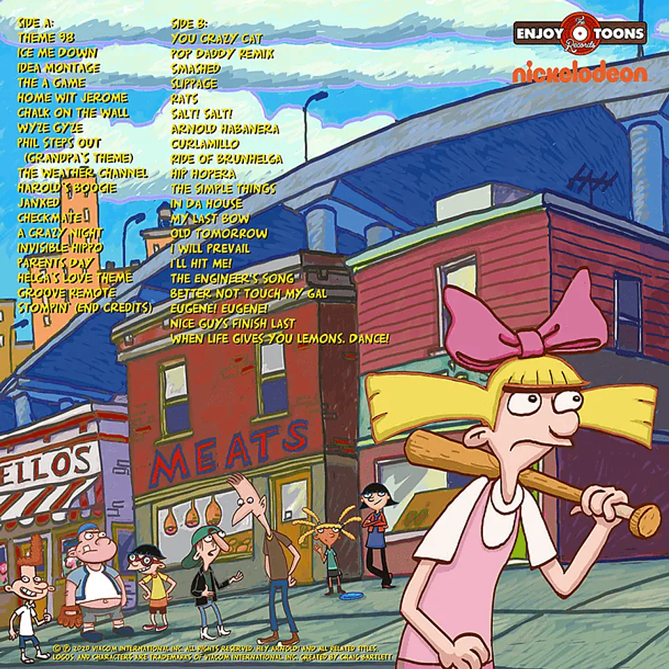 Vinilo Hey Arnold! The Music, Vol. 1 Blue swirl LP  3