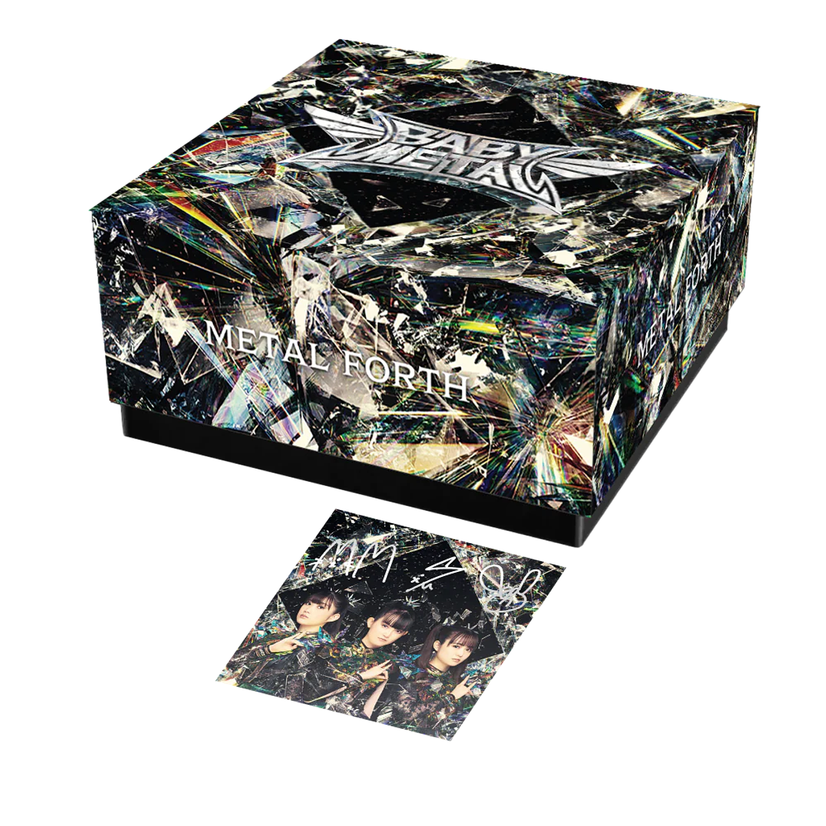 Box Set BABYMETAL Metal Forth With Signed Art Card CD