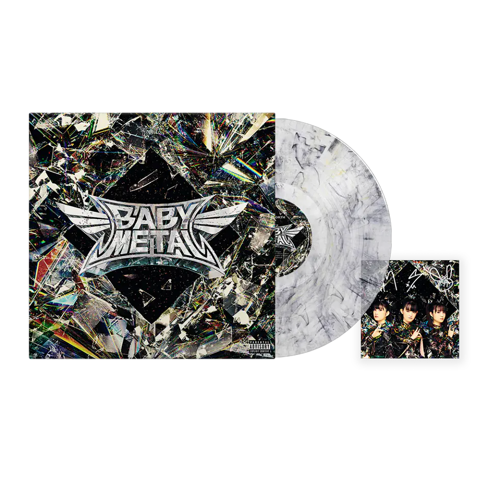 Vinilo BABYMETAL METAL FORTH White Noise Static Signed Art Card LP  1