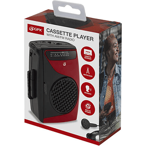 GPX CAS337 Portable Cassette Player with AM/FM Radio/Voice Record 