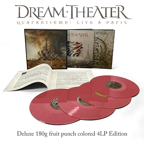 Vinilo Dream Theater Quarantieme: Live A Paris Deluxe Fruit Punch Colored LP (PREVENTA)