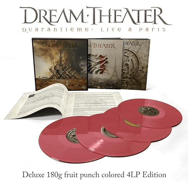 Vinilo Dream Theater Quarantieme: Live A Paris Deluxe Fruit Punch Colored LP (PREVENTA) 1