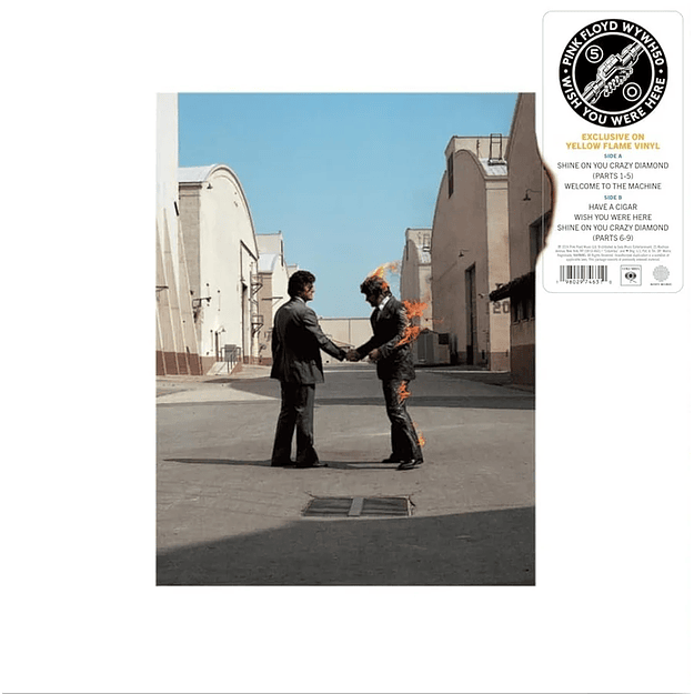 Pink Floyd Wish You Were Here 50th Anniversary Yellow Flame LP Vinilo (PREVENTA) 2