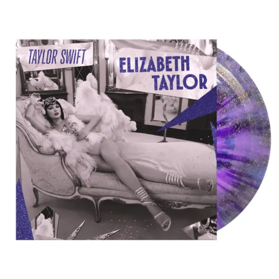Vinilo Taylor Swift Elizabeth Taylor LTD Cry My Eyes Violet Glitter 7