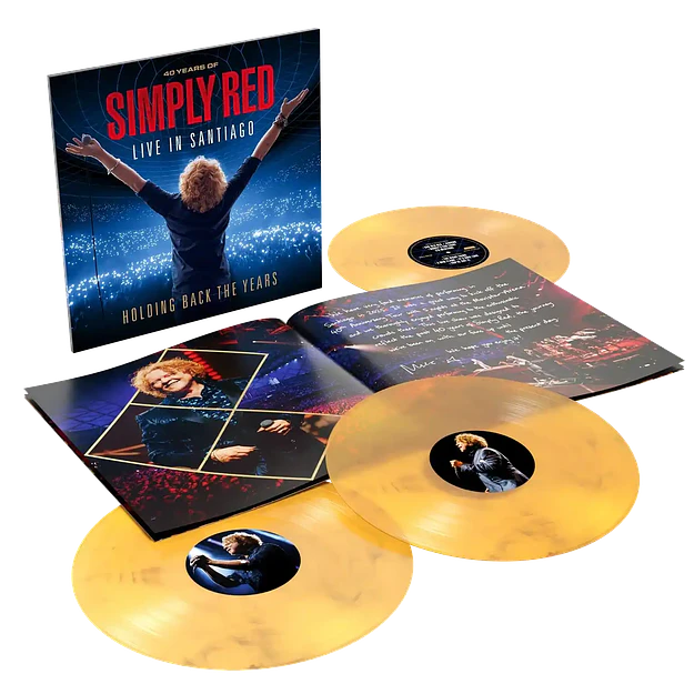 Vinilo Simply Red Holding Back the Years: Live in Santiago Yellow Marble 3LP (PREVENTA) 1