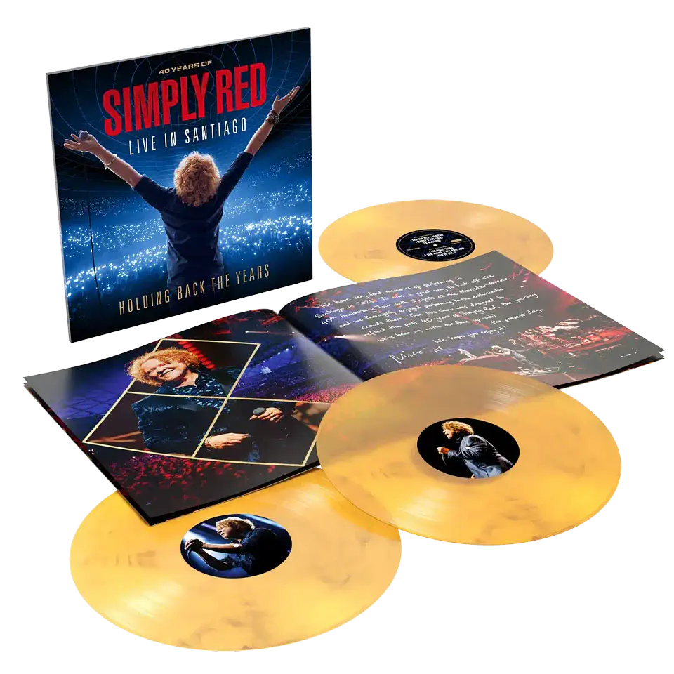 Vinilo Simply Red Holding Back the Years: Live in Santiago Yellow Marble 3LP (SEGUNDA PREVENTA) 1