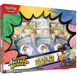 Pokemon TCG Mega Evolution Ascended Heroes First Partners Deluxe Pin Collection Español