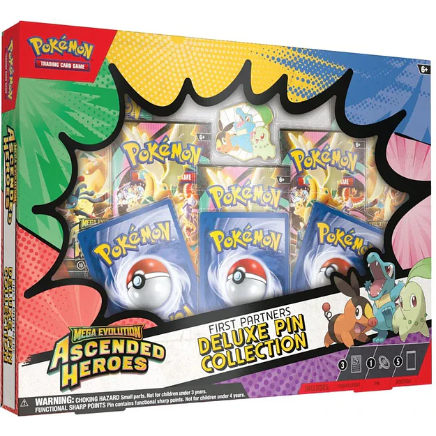Pokemon TCG Mega Evolution Ascended Heroes First Partners Deluxe Pin Collection Español 1