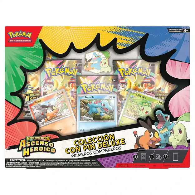 Pokemon TCG Mega Evolution Ascended Heroes First Partners Deluxe Pin Collection Español 1