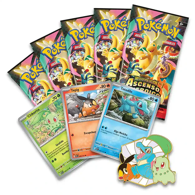 Pokemon TCG Mega Evolution Ascended Heroes First Partners Deluxe Pin Collection Español 3