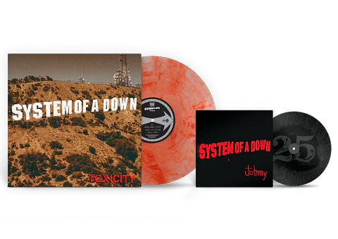 Vinilo System of a Down Toxicity With Bonus 7", "Scarlett Marble" Colored , 25th Anniversary Edition LP (PREVENTA)