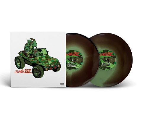 Vinilo Gorillaz Limited Edition Camouflage Green Brown And Black 2LP (PREVENTA)