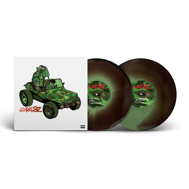 Vinilo Gorillaz Limited Edition Camouflage Green Brown And Black 2LP (PREVENTA) 1