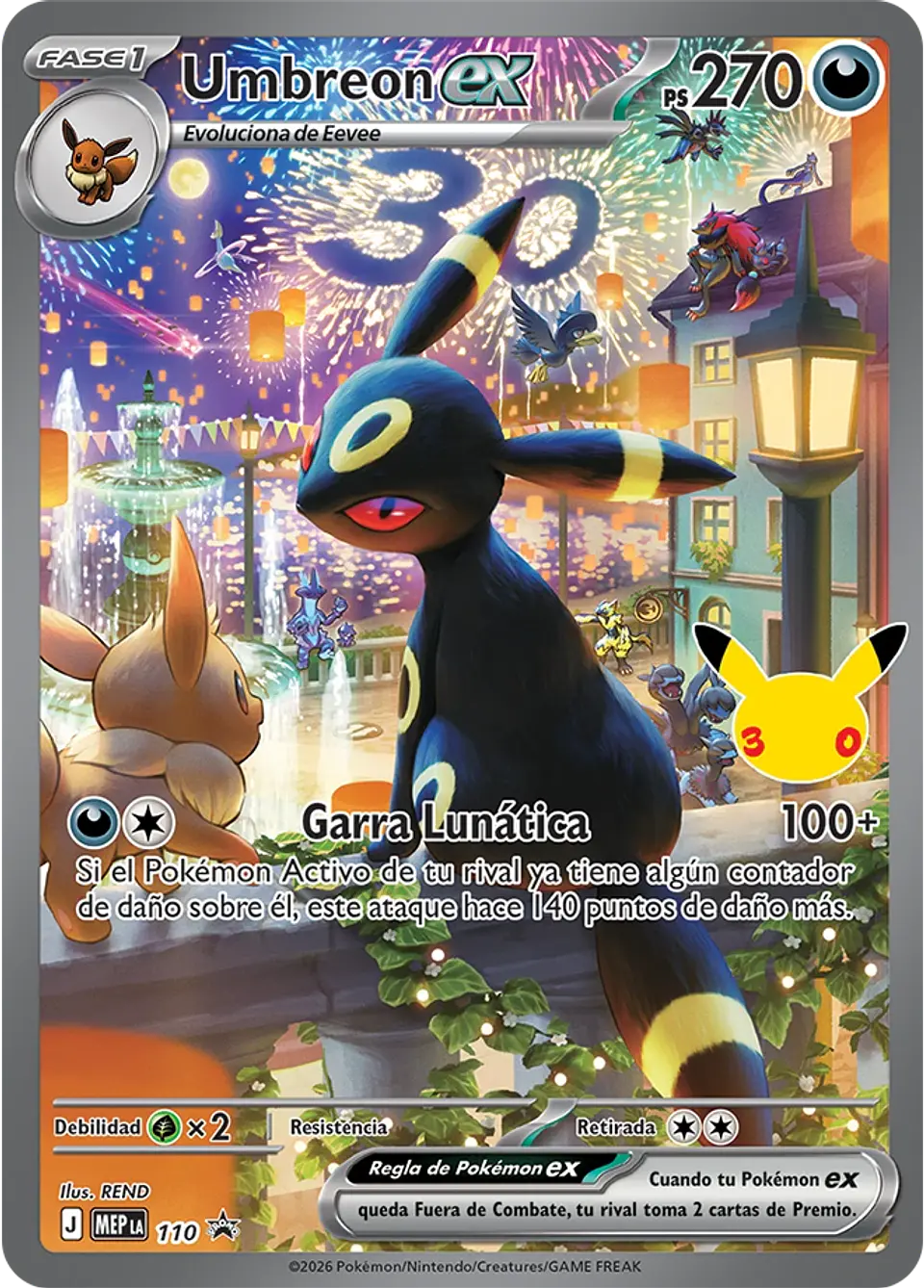 Pokemon TCG 30th Celebration UPC Ultra Premium Collection Umbreon NIGHT ESPAÑOL (PREVENTA) 3
