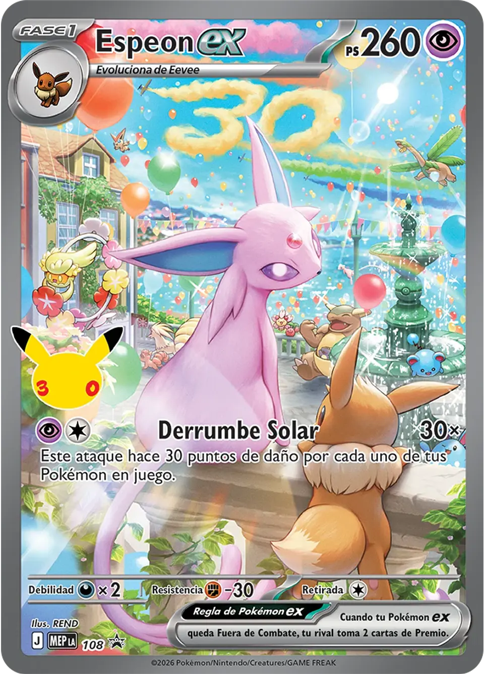 Pokemon TCG 30th Celebration UPC Ultra Premium Collection Espeon DAY ESPAÑOL (PREVENTA) 2