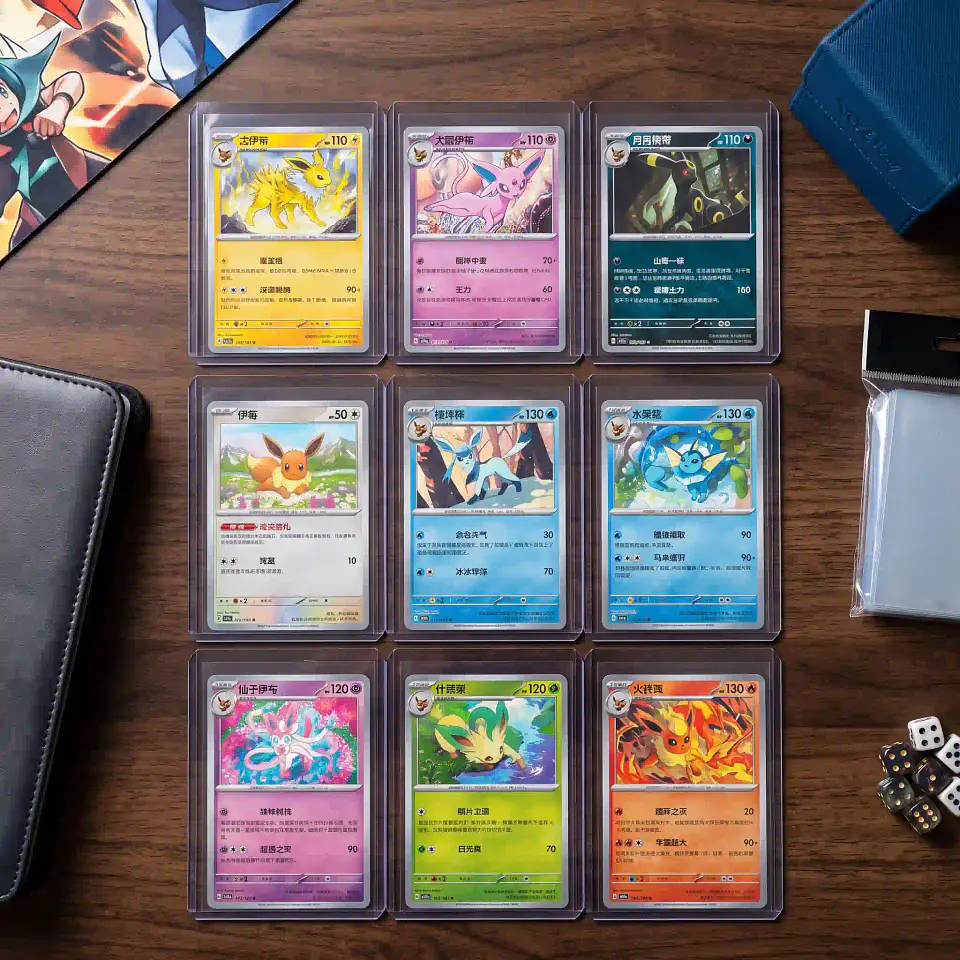 Pokemon TCG Chinese Set 9 Cartas Eevee y Eeveelutions Reverse Holo Poké Ball Terastal Gathering CSV9.5C 2