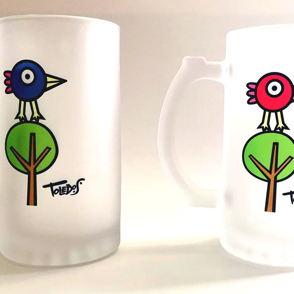 Juego Vaso Shop Pajarito 1