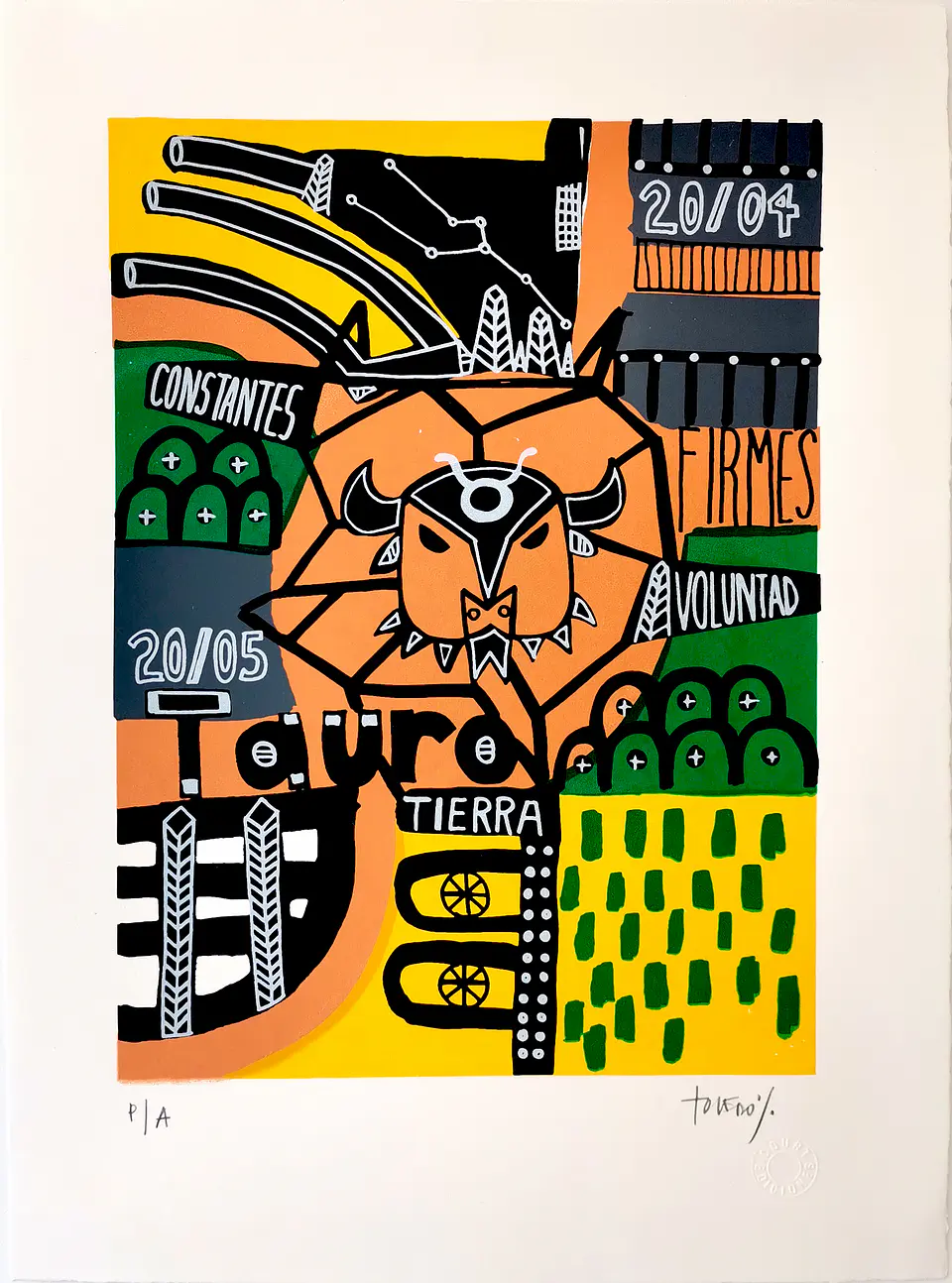 Serigrafía  Tauro / 50x35 cms  1