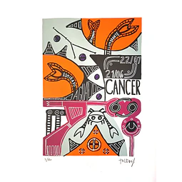 Serigrafía Cáncer /50x35 cms