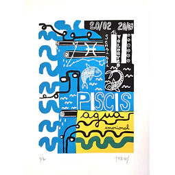 Serigrafía Piscis /50x35 cms