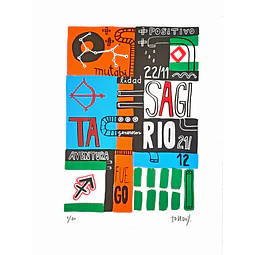 Serigrafía Sagitario /50x35 cms