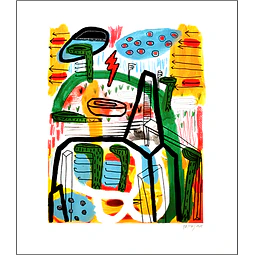 Un rayo en el desierto / 50x55 cms