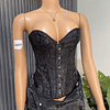 Corset floreado negro 