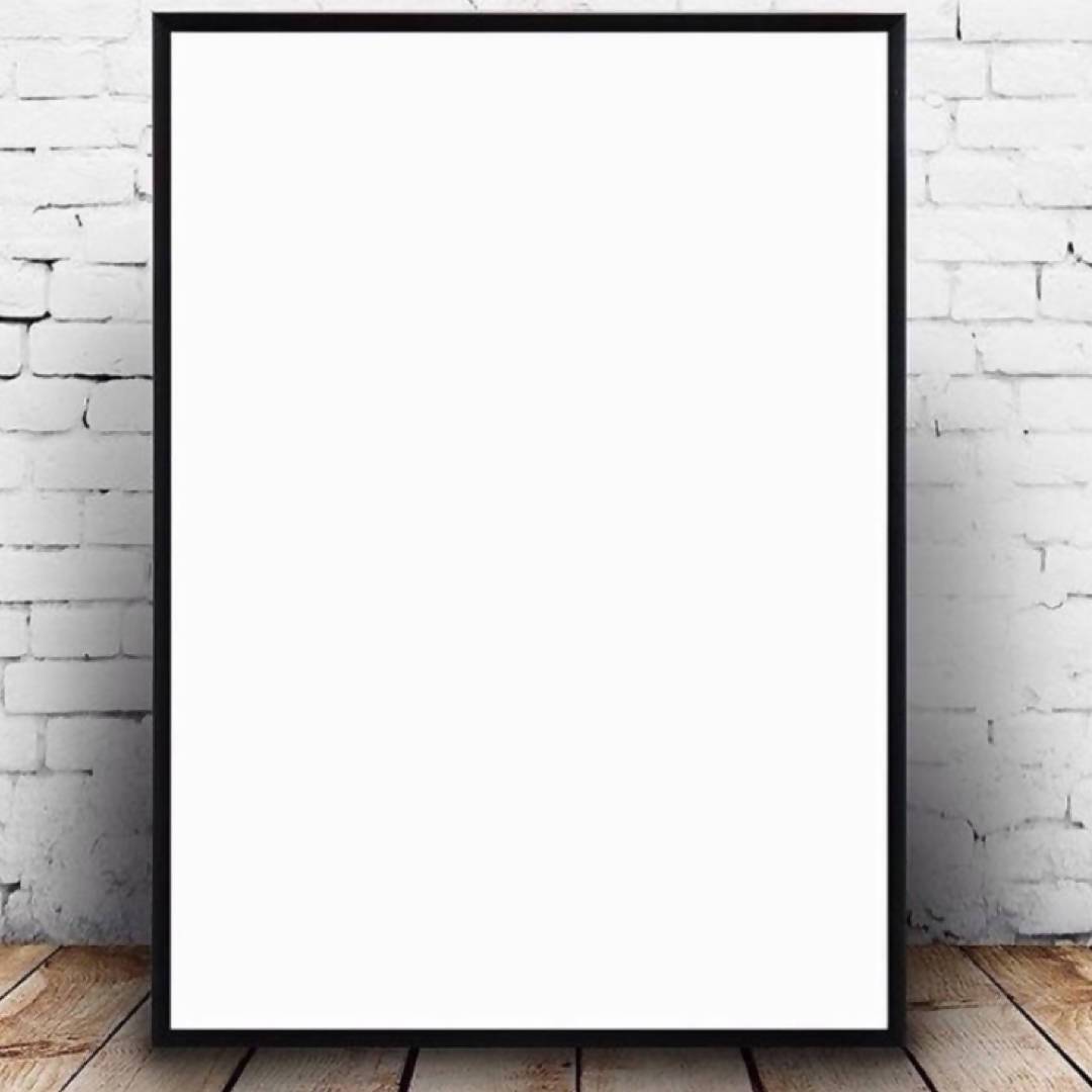 Pizarra vidrio marco negro 100x70 cm