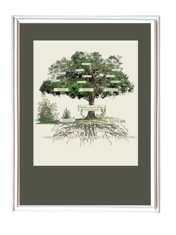 Árbol Roble marco Blanco