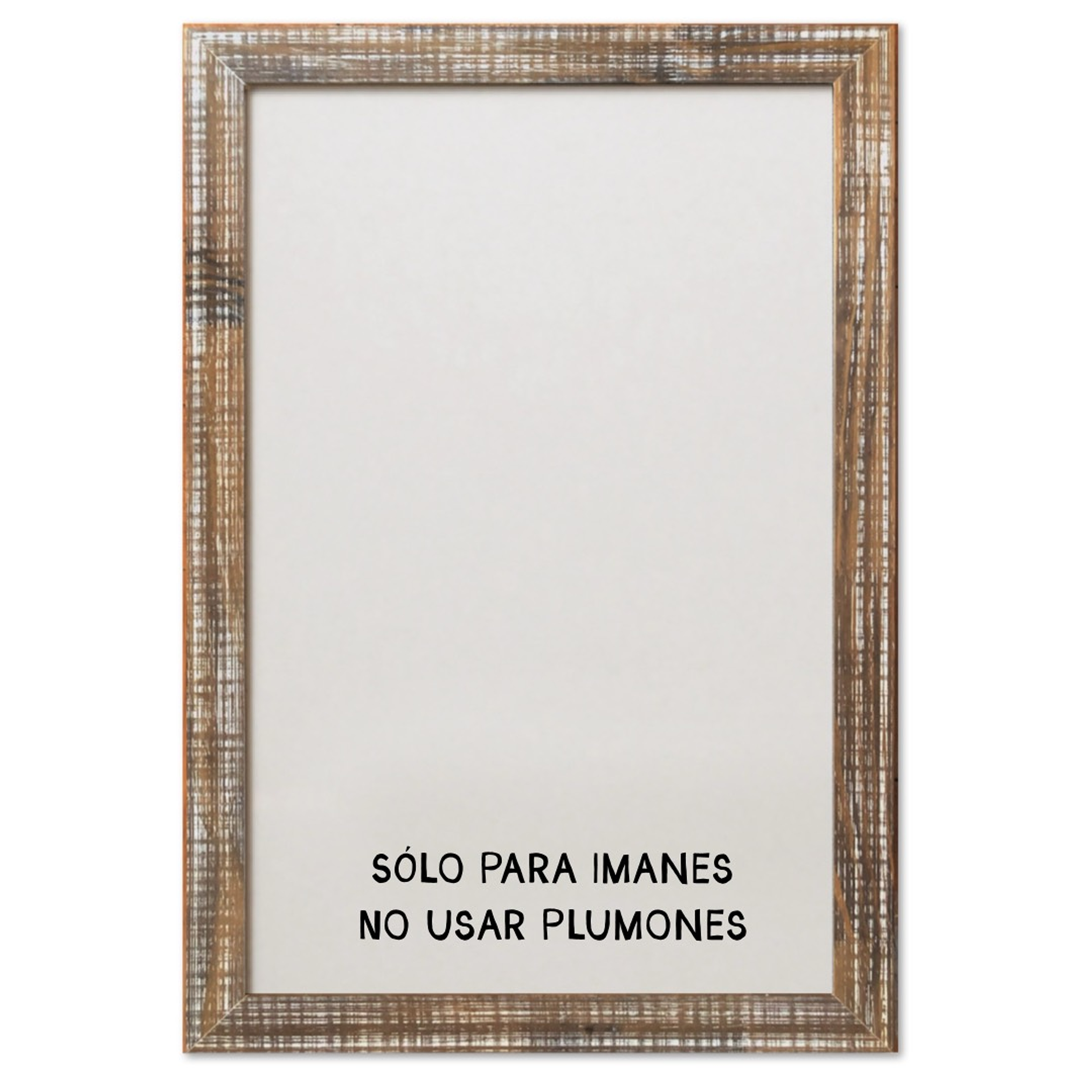 Pizarra Magnética Marco Rústico fondo Gris Perla 3