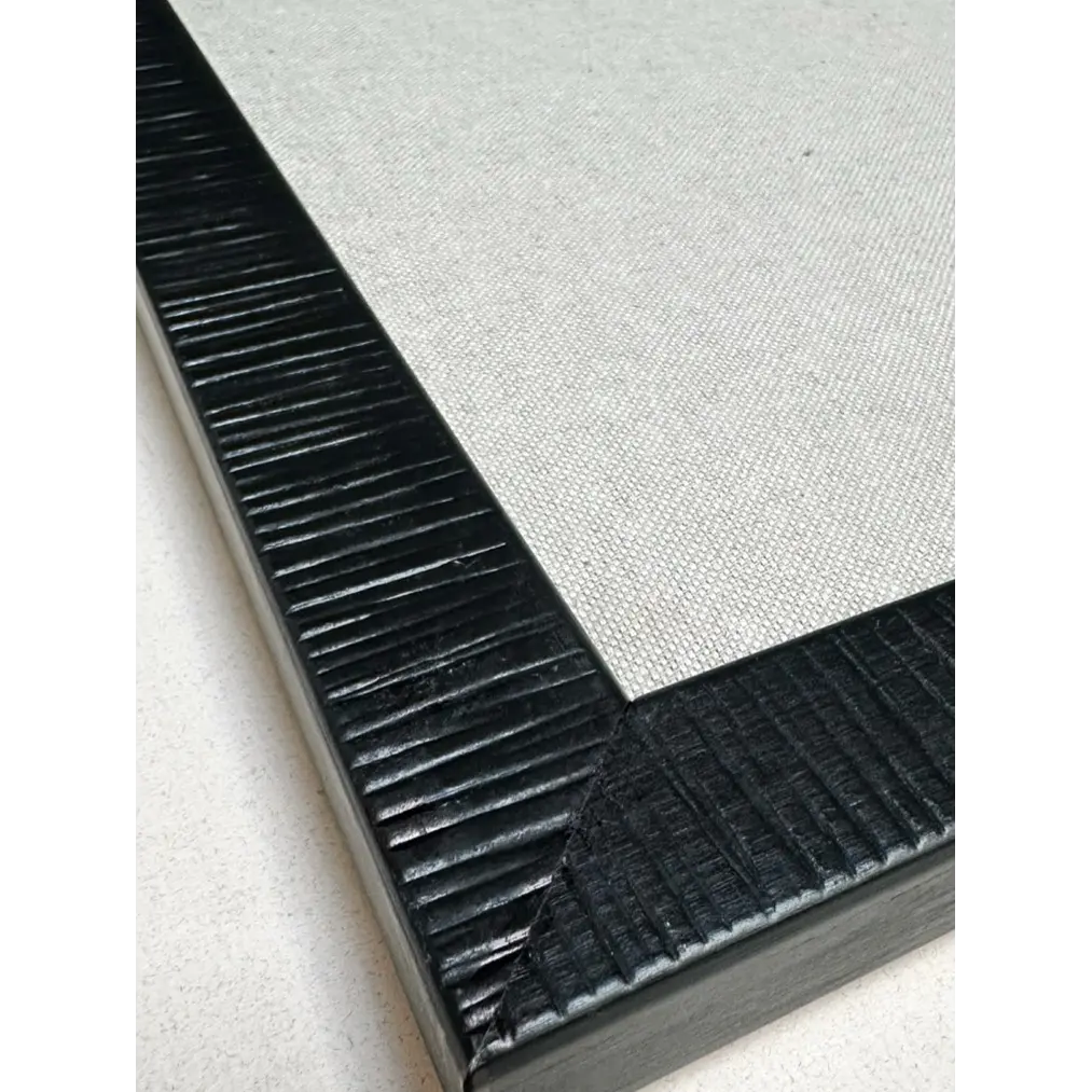 Pizarra de vidrio y tela Marco negro 5
