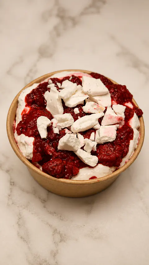 Postre Cuchareable Merengue Frambuesa