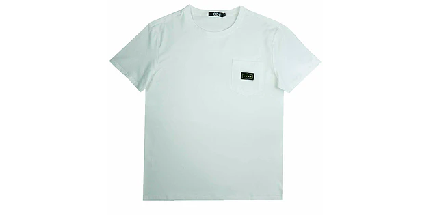 Polera manga corta hombre Bolsillo blanco - XS