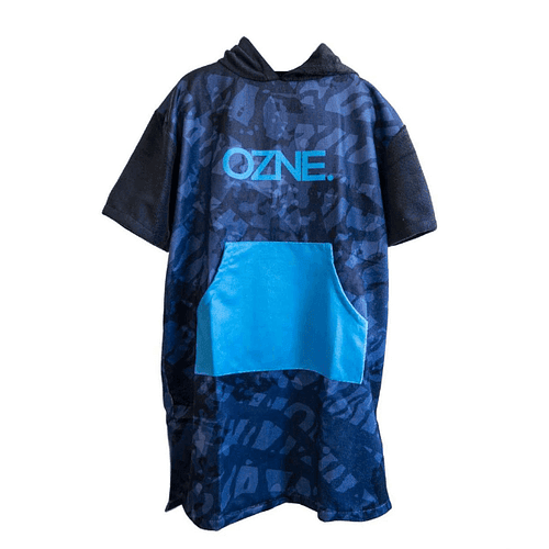 PONCHO TOALLA CELESTE OZNE COD.13023