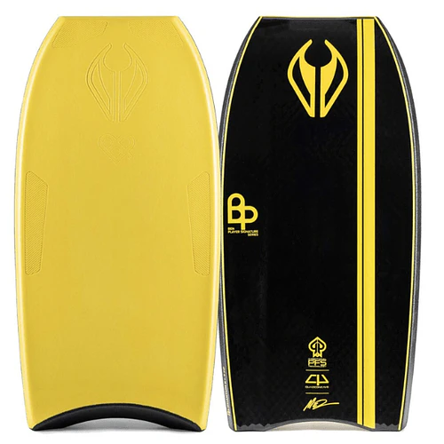 Bodyboard PP NMD Ben Player Quantum K19 Crescent Tail Piece Griptech LTD Yellow – Black