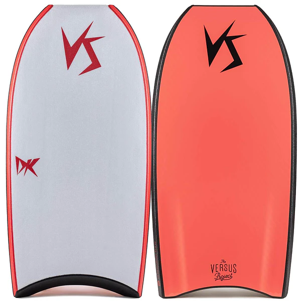 Bodyboard PP VS DK K19 Diamond Tail Piece White – Coral Red