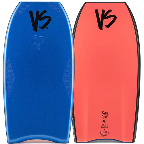 Bodyboard PP VS Dave Winchester K19 X4 MiniQuad Griptech Royal Blue – Coral Red