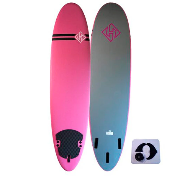 TABLA SURF SOFTBOARD 8´0 HUBB ROSADO/GRIS COD.12981