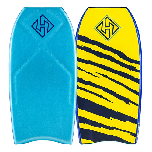 BODYBOARD PP HUBB HOUSTON QUAD CORE FLEX Aqua / Yellow W/Stripes