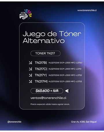 OFERTA DE JUEGO DE TONER TN217