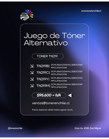 OFERTA DE JUEGO DE TONER TN219