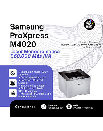 IMPRESORA REACONDICIONADA  Samsung ProXpress M4020