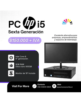 PC HP Intel Core i5 6ª Generación Reacondicionado