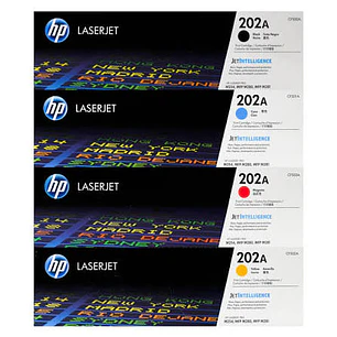 Pack 4 Tóner HP 202A Original Negro Cyan Magenta Amarillo