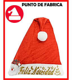 Gorros de Navidad Terciopelo Rojo Marcado $7.500