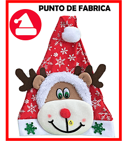 Gorros de Navidad Peluche Corto Reno $10.500