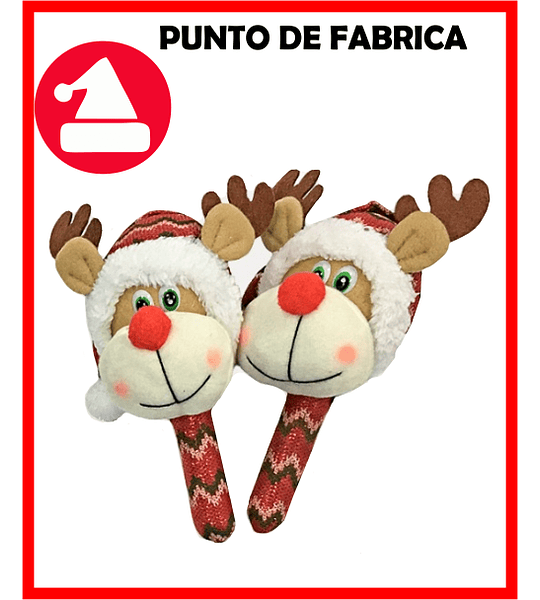 Maracas de Navidad Reno Rojas Pequeña $12.500