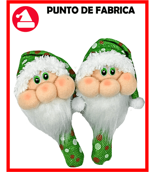 Maracas de Navidad Santa Verde Grande $14.500