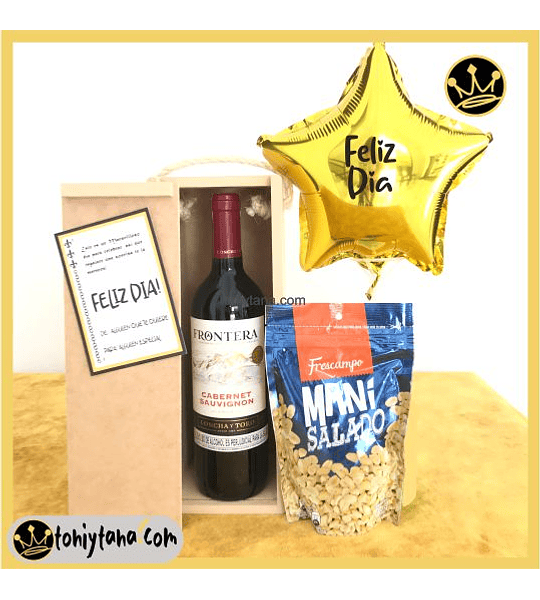 Regalo Sorpresa PREMIUM Vino y Mani