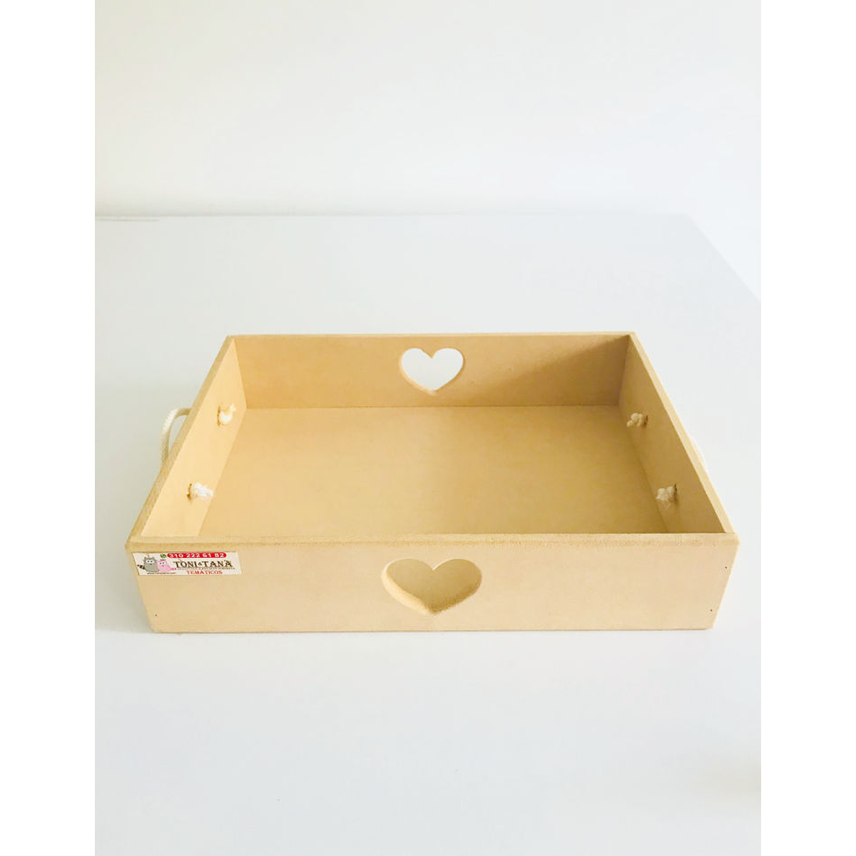 Caja de Madera Desayuno sorpresa Corazón